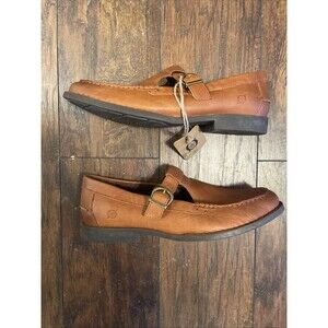 Born Miki Women’s Tan Leather Slide Sandals Size 11m – Comfort Footbed – NWT